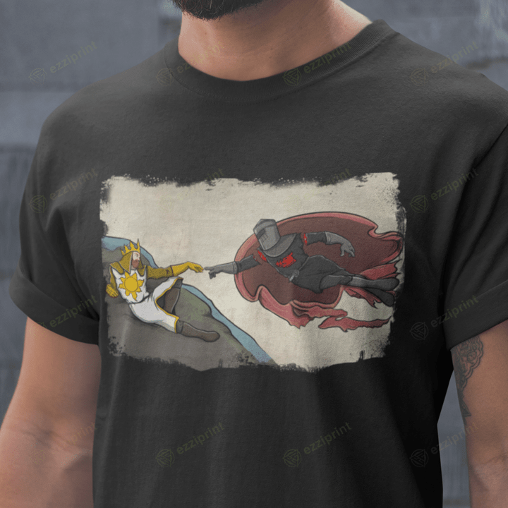 Creation Of Black Knight The Creation of Adam Arthur and Black Knight Monty Python and the Holy Grail Mashup T-Shirt