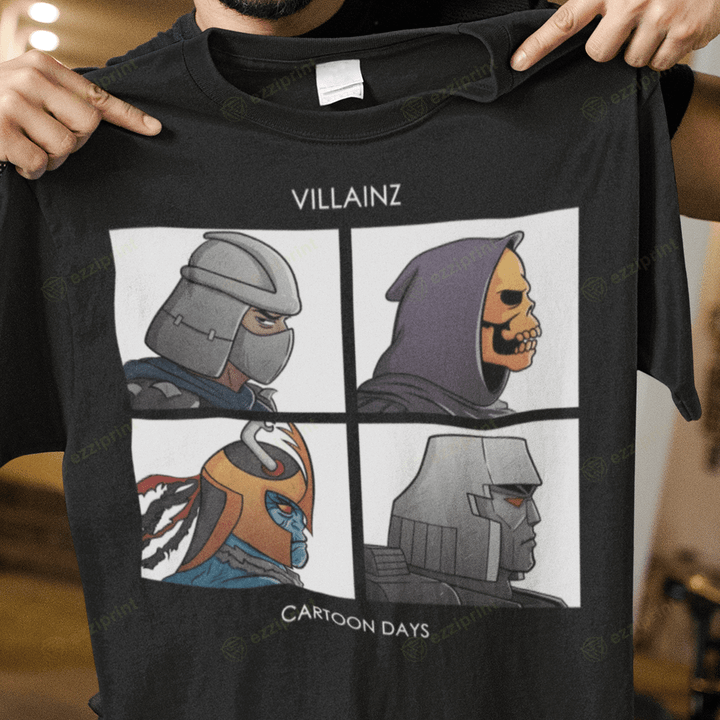 Villainz Cartoon Days Gorillaz Demon Days 80s Villains T-Shirt