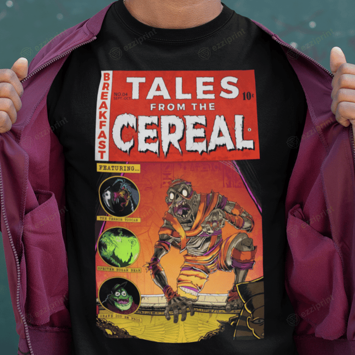 Yummy Mummy Tales from the Cereal Comic Monster Cereals T-shirt