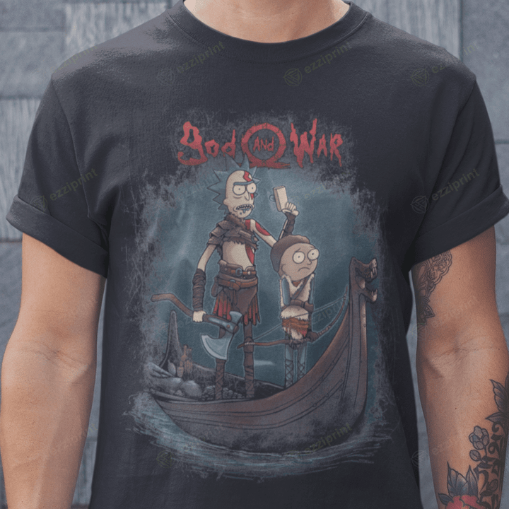 God and War Rick and Morty Star Wars God of War Mashup T-Shirt