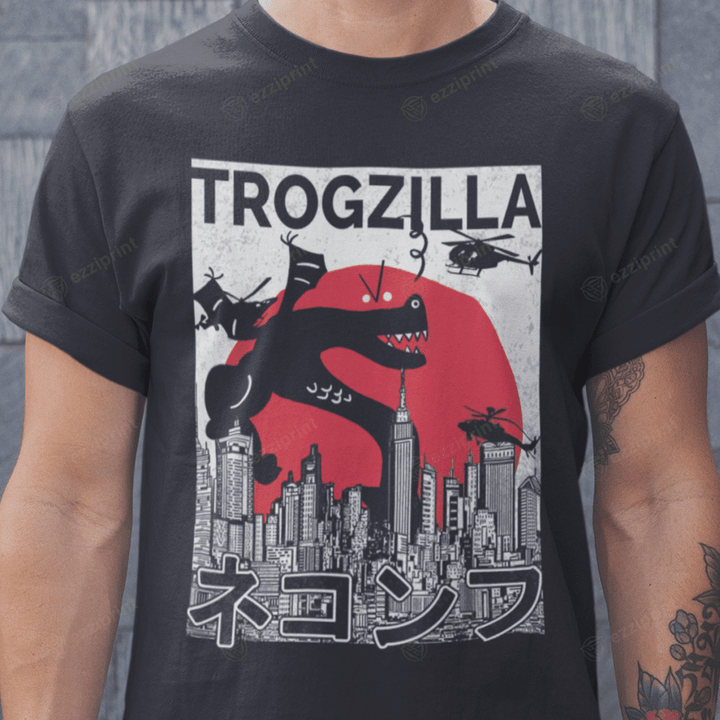 Trogzilla Trogdor the Burninator Godzilla Mashup T-Shirt