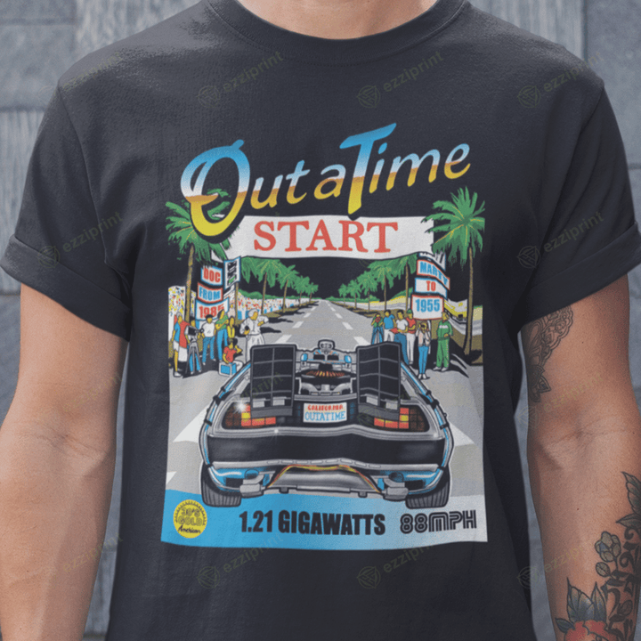 Out Run and Time OutRun Back to the Future Mashup T-Shirt