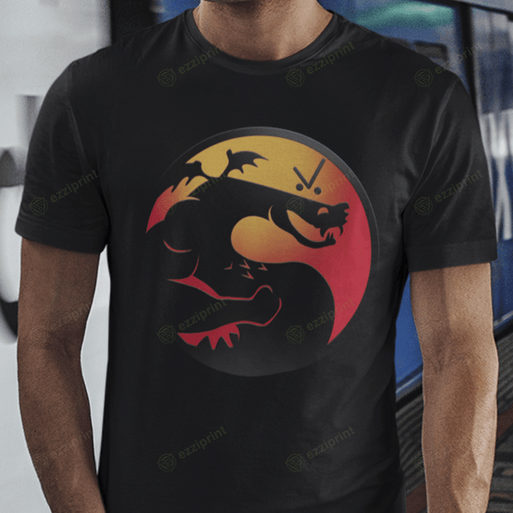 Trogdor Kombat Mortal Kombat Trogdor the Burninator Mashup T-Shirt