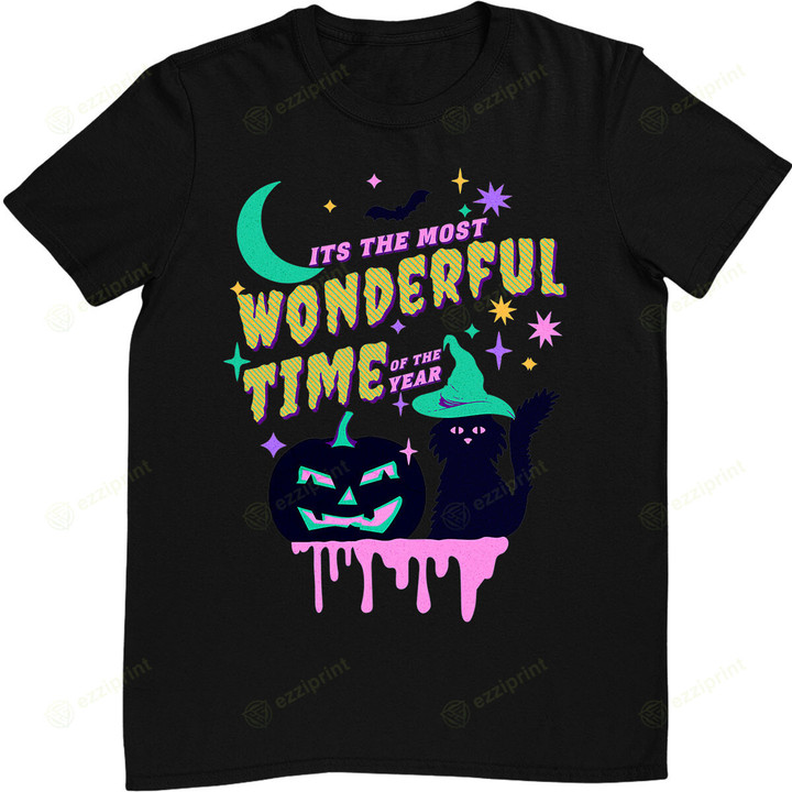 Cute It's the Most Wonderful Time Of the Year Cat Halloween T-Shirt