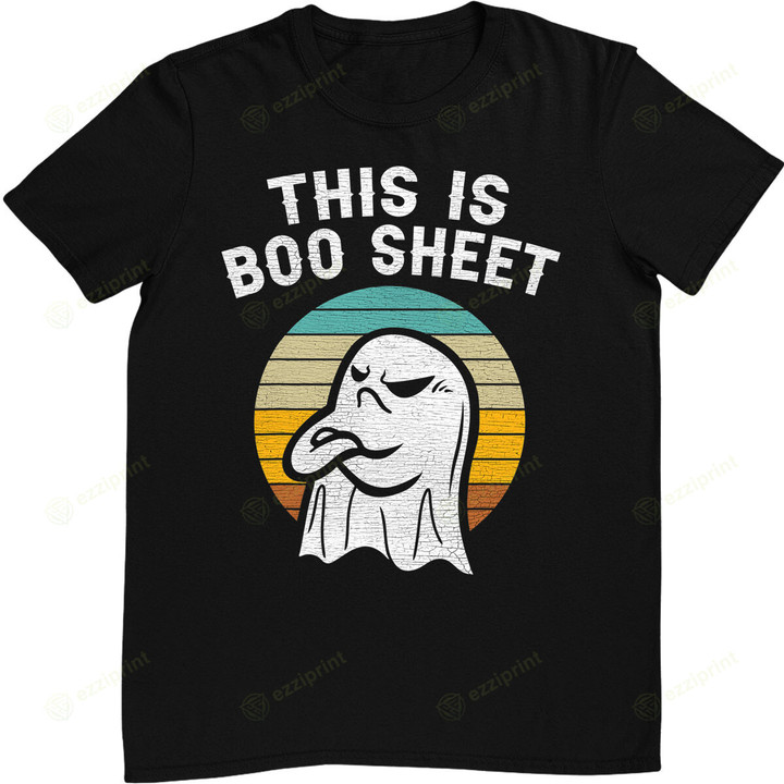 This Is Boo Sheet Ghost Retro Halloween Costume T-Shirt