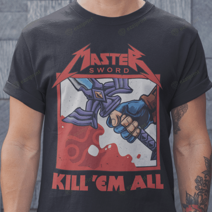 Master Sword Kill ‘Em All Metallica The Legend of Zelda Mashup T-Shirt