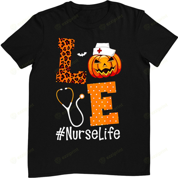 Love Nurse Life Pumpkin Nurse Halloween T-Shirt