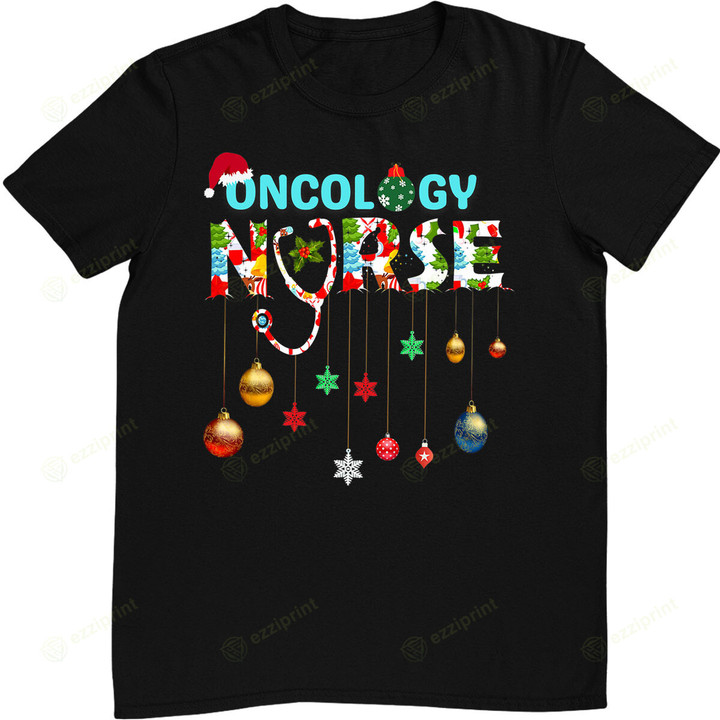 Merry Christmas Oncology Nurse RN Oncologist Nursing Gift T-Shirt