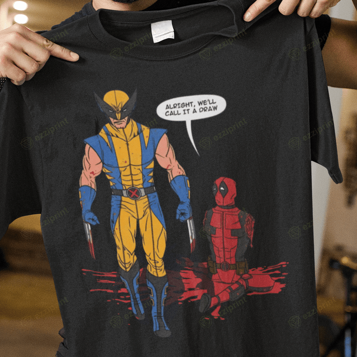 Call It A Draw Black Knight Monty Python and the Holy Grail Wolverine Deadpool Mashup T-Shirt
