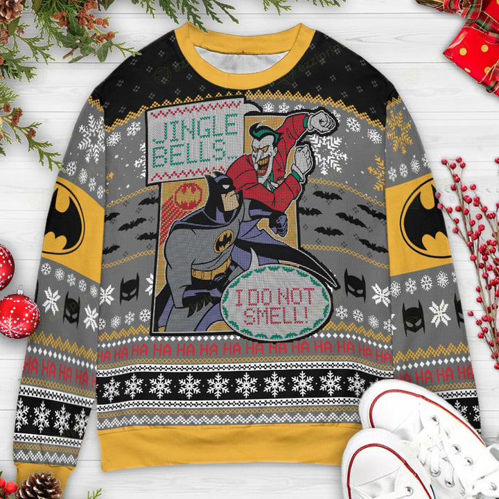 Jingle Bells Batman Smells Joker and Batman Dc Characters Sweater