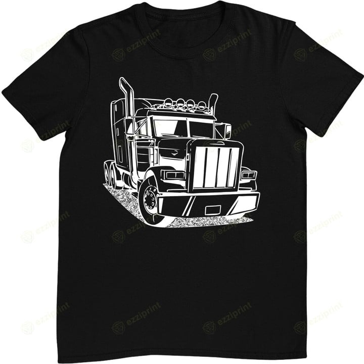Diesel Big Rig 18 Wheeler Semi Trailer Truck Driver Trucker T-Shirt