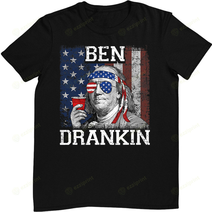 Ben Drankin Beer 4th of July Funny Patriotic USA T-Shirt