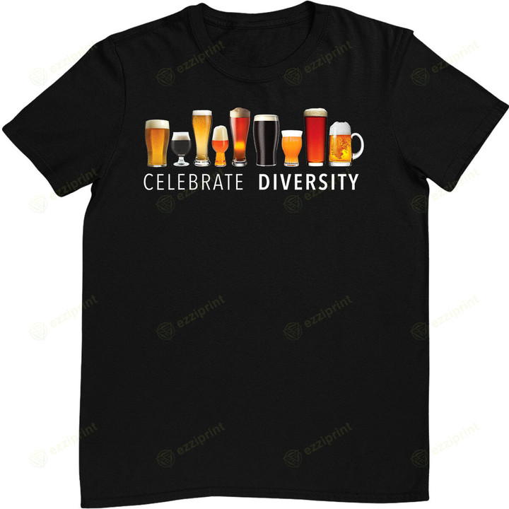 Celebrate Diversity Craft Beer Drinking T-Shirt