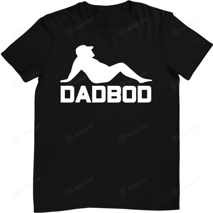 Dad Bod Funny Dadbod Silhouette With Beer Gut T-Shirt