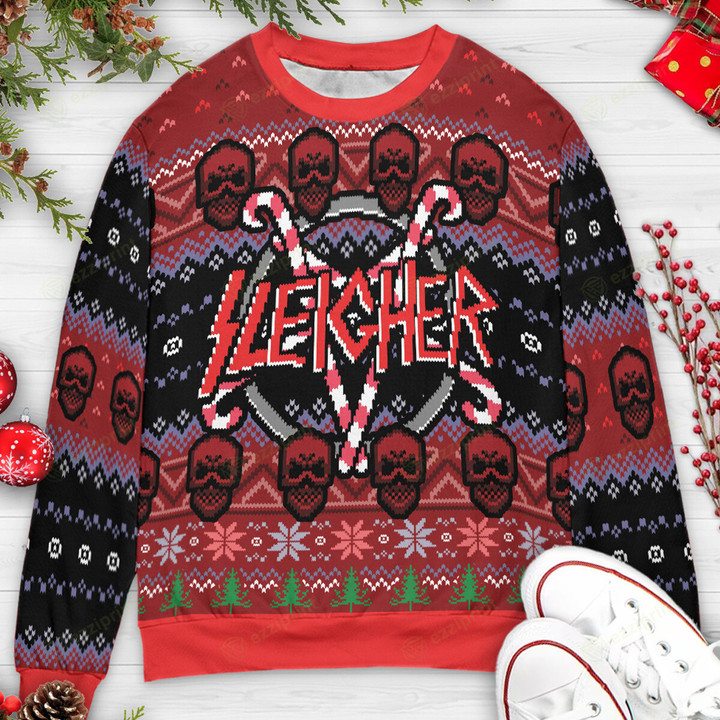 Sleigher Christmas Slayer Band Sweater