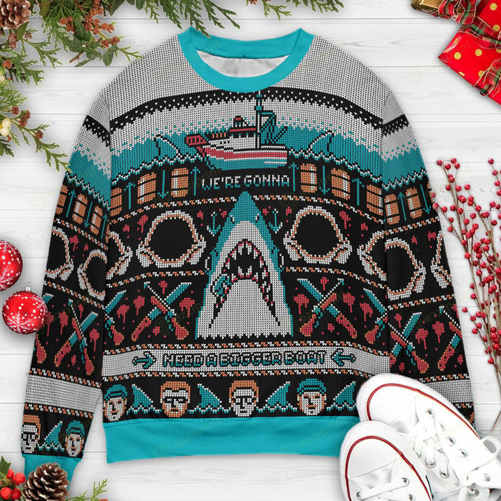Need A Bigger Boat Jaws Ugly Sweater