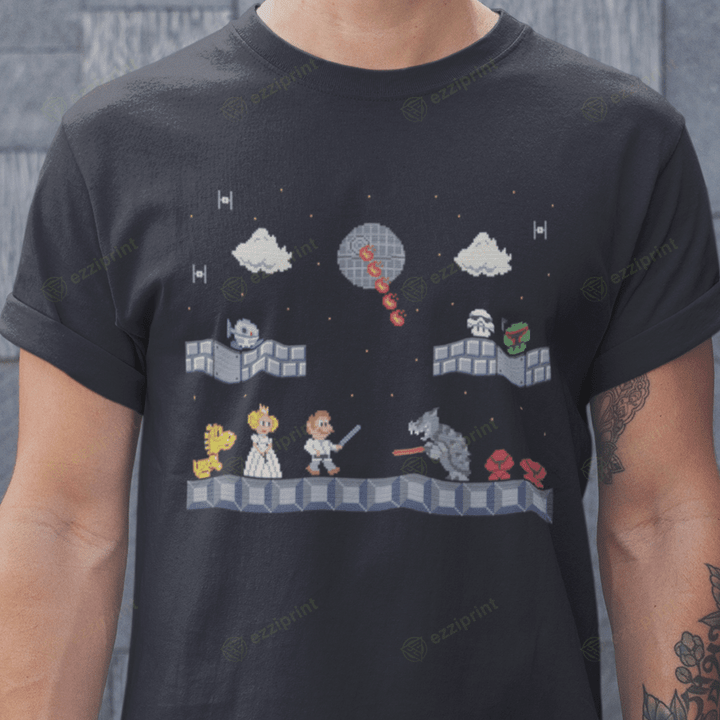 Pixel Wars Star Wars Super Mario Bros T-Shirt