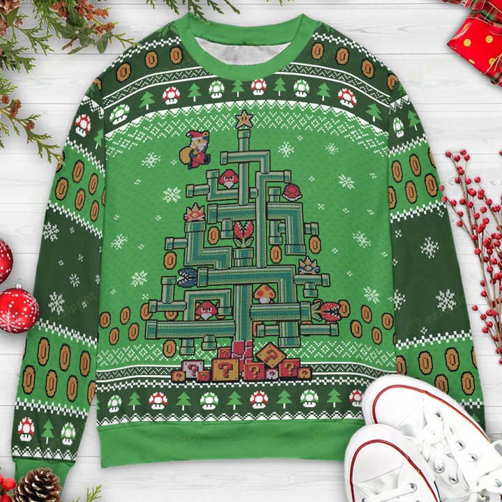 It's a tree Mario Super Mario Christmas Sweater