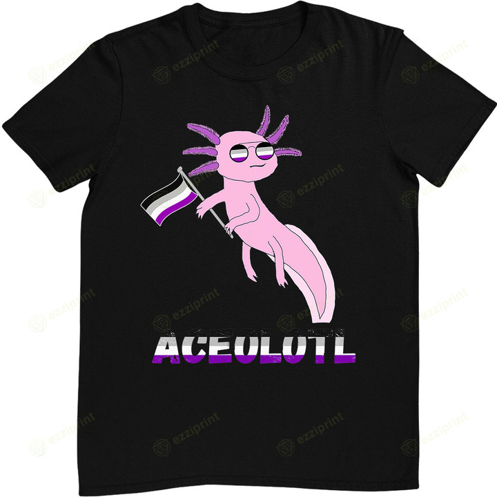 Ace Axolotl Amphibian Asexual Pride Flag LGBT Community T-Shirt