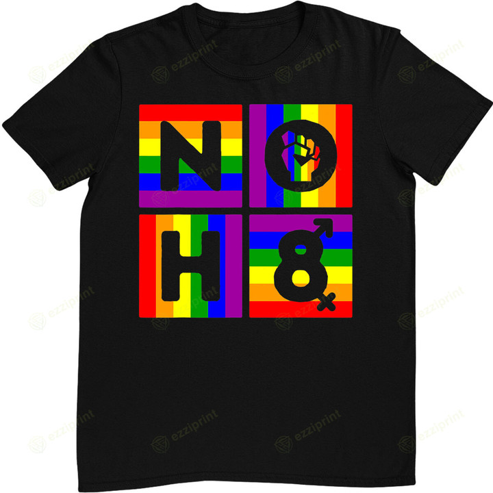 LGBT Pride No More H8 No More Hate Gay Lesbian Support T-Shirt