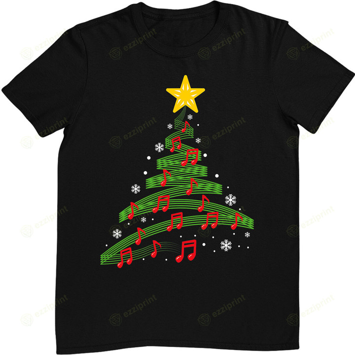 Christmas Tree Musical Notes Song Xmas Musician T-Shirt