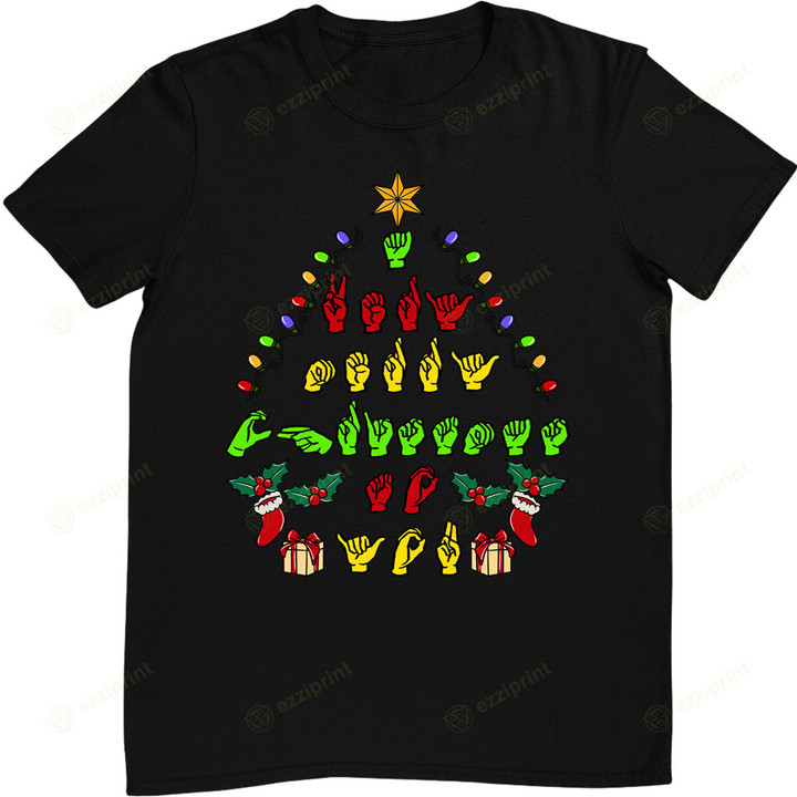 Funny Asl Christmas American Sign Language T-Shirt