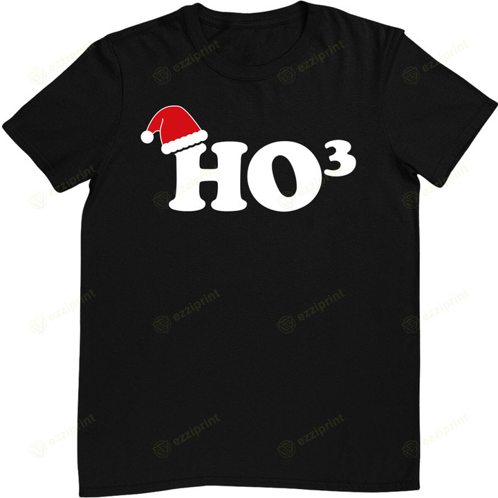 Funny Ho Ho Ho HO3 Math Teacher Santa Hat Christmas Xmas T-Shirt