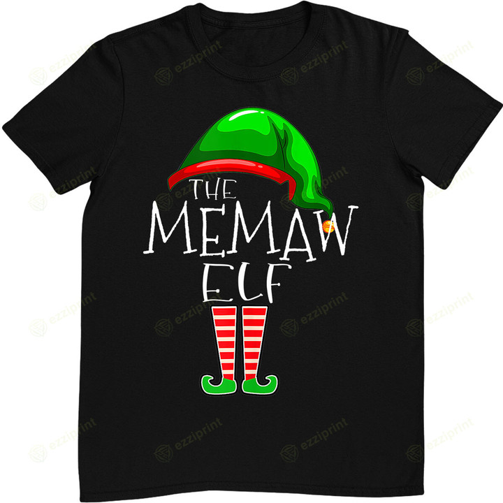 Memaw Elf Family Matching Christmas Group Funny T-Shirt