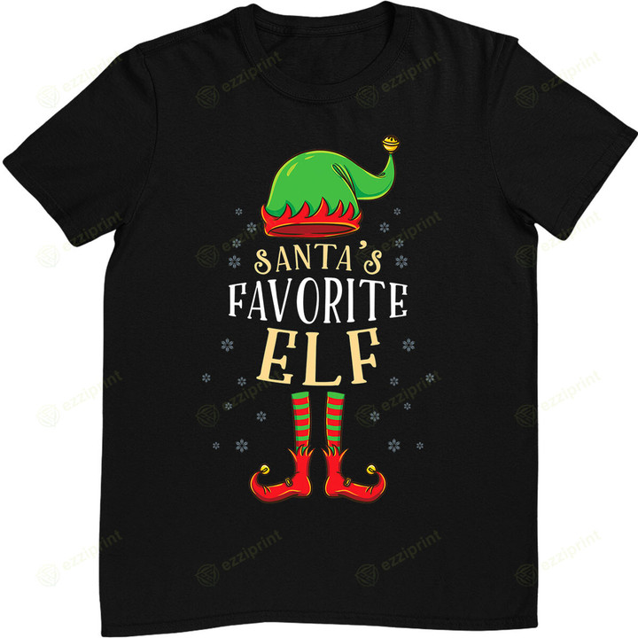 Santas Favorite Elf Family Matching Christmas T-Shirt