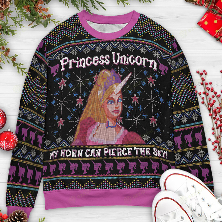 Princess Unicorn My Horn can Pierce The Sky The Office Sweater