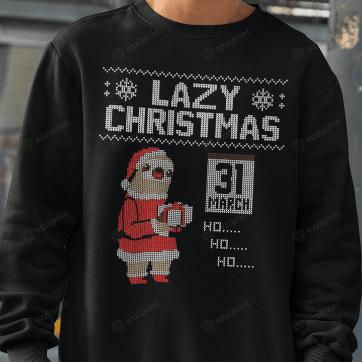 Lazy Christmas Sloth Christmas T-Shirt