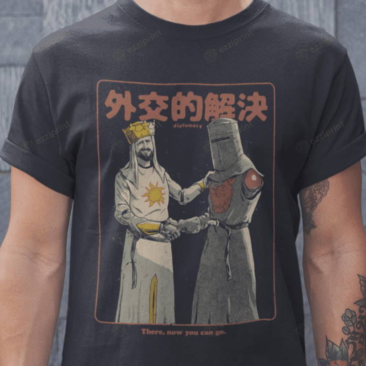 Diplomacy King Arthur Black Knight Monty Python and the Holy Grail T-Shirt