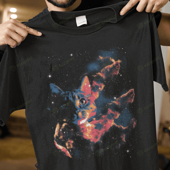 Space Cat Pillars of Creation Cat T-Shirt