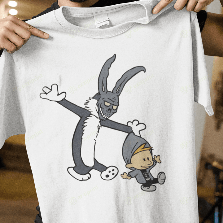 Donnie Calvin and Hobbes Frank the Bunny Donnie Darko T-Shirt