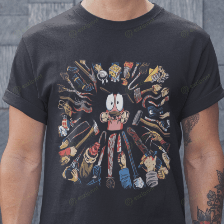 Courage Wick John Wick Courage the Cowardly Dog Mashup T-Shirt