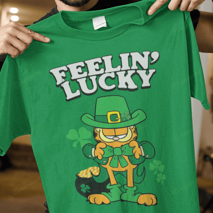 Feelin Lucky Garfield St Patrick T-Shirt