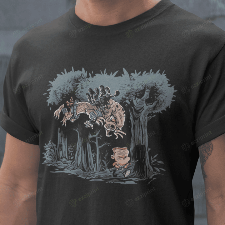 Predators Calvin and Hobbes Predator and Dutch Mashup T-Shirt