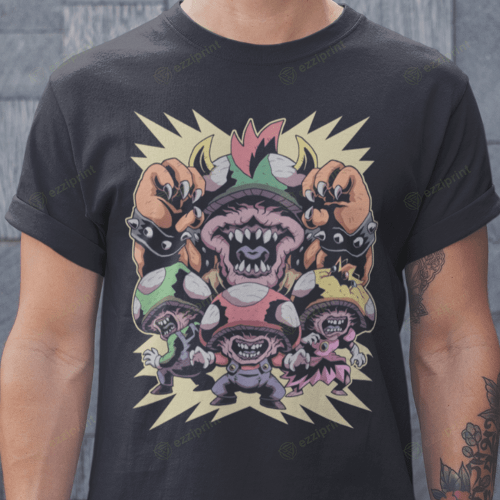 Clicker Bros The Last of Us Super Mario Bros Mashup T-Shirt