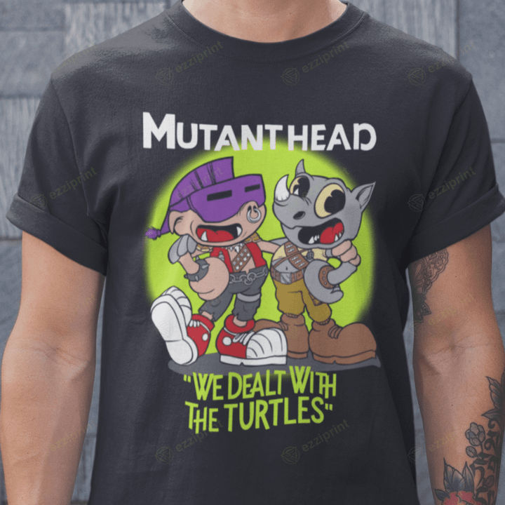 Mutant Head Cuphead Bebop and Rocksteady Mashup T-Shirt