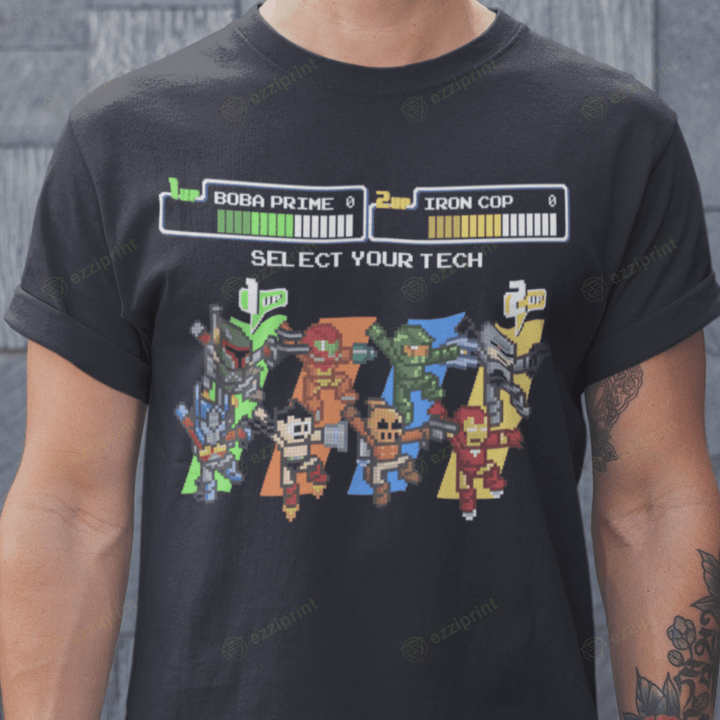 Select Your Tech Teenage Mutant Ninja Turtles Video Game Characters Mashup T-Shirt