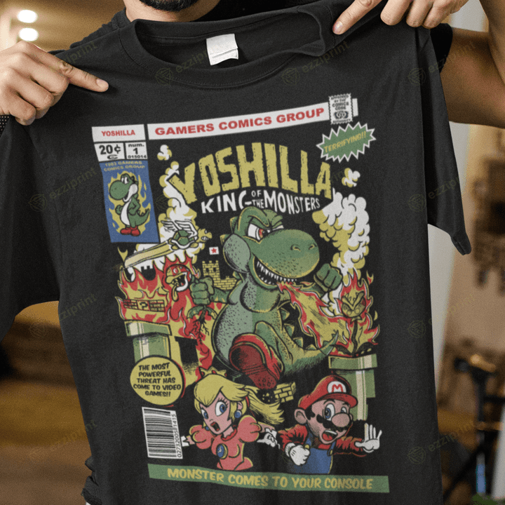 YOSHILLA Comic Cover Yoshi Super Mario Bros Mashup T-Shirt