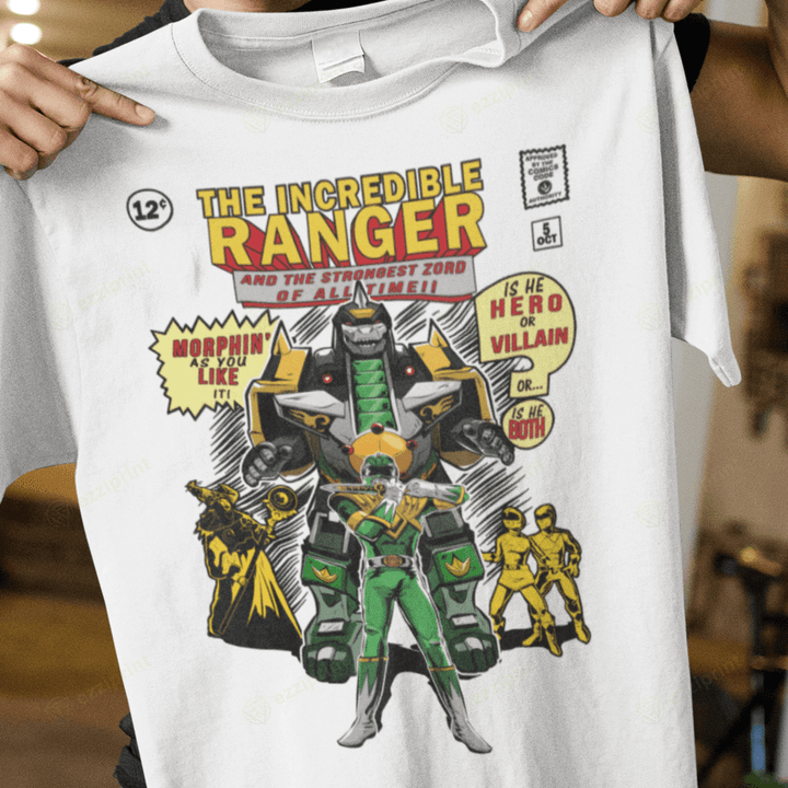 The Incredible Ranger Incredible Hulk Power Rangers Mashup T-Shirt