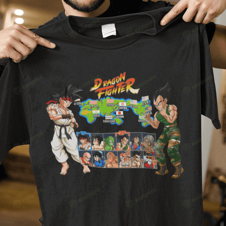 Dragon Fighter Street Fighter Dragon Ball Z Mashup T-Shirt