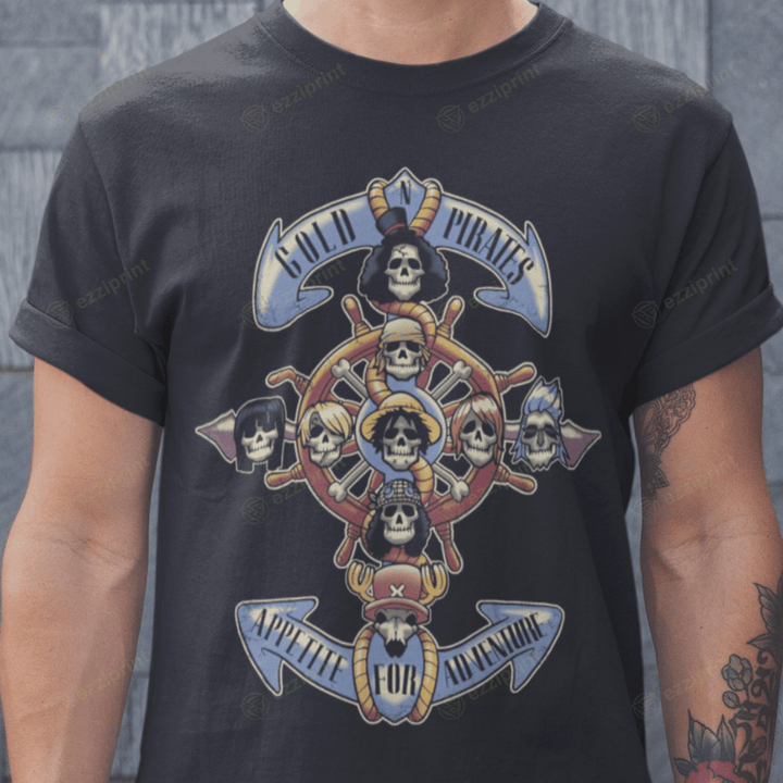 Gold N Pirates Guns N Roses Appetite for Destruction One Piece T-Shirt