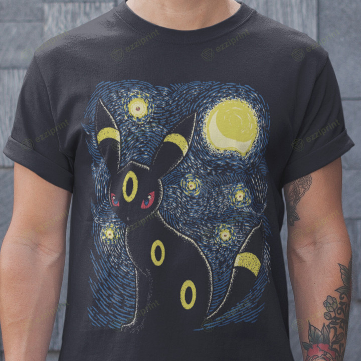 Eevee Starry Night The Starry Night Pokemon Mashup T-Shirt