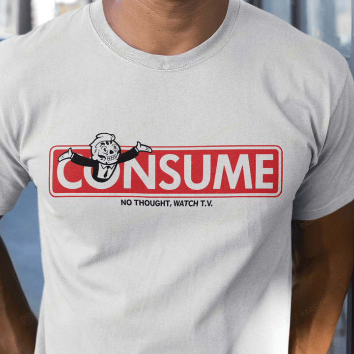 No Thought Watch TV They Live Horror T-Shirt