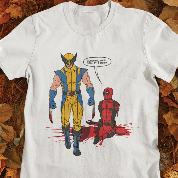 Call It A Draw Monty Python and the Holy Grail Wolverine and Deadpool T-Shirt
