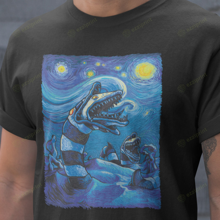 Starry Saturn The Starry Night Beetlejuice Mashup T-Shirt