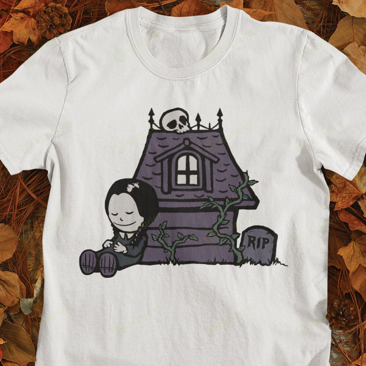Sleep Wednesday The Addams Family Snoopy Mashup T-Shirt