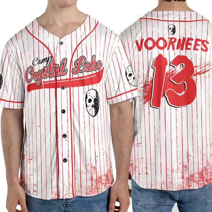 Jason Voorhees Friday The 13th Horror Baseball Jersey